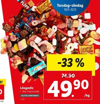 Lidl Lösgodis erbjuda