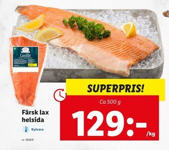 Lidl Färsk lax helsida erbjuda