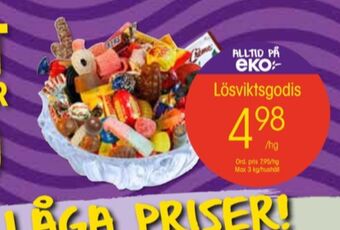 EKO lösviktsgodis erbjuda