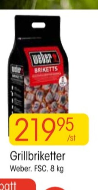 EKO Weber grillkol/briketter erbjuda