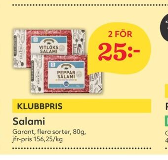 Hemköp Garant salami erbjuda