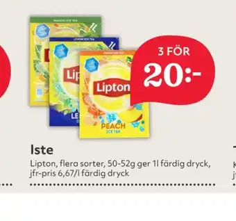 Hemköp Lipton ice tea erbjuda