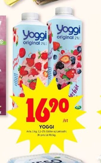 ICA Kvantum Yoggi yoghurt erbjuda