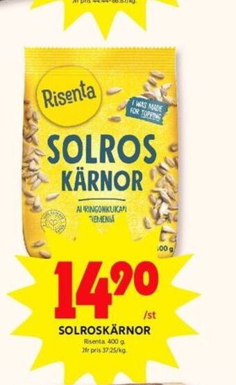 ICA Kvantum Risenta solroskärnor erbjuda