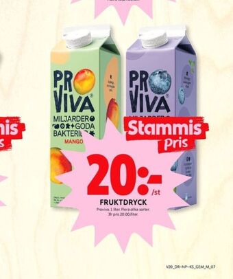 ICA Kvantum Proviva fruktdryck erbjuda