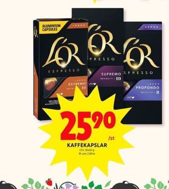 ICA Kvantum L or kaffekapslar erbjuda