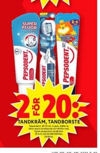 ICA Maxi Pepsodent tandkräm erbjuda