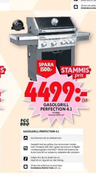 ICA Maxi Fcc bbq gasolgrill erbjuda