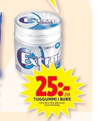 ICA Maxi Extra tuggummi erbjuda