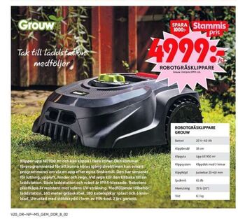 ICA Maxi Grouw robotgräsklippare erbjuda