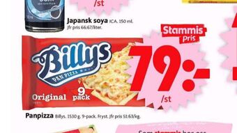 ICA Supermarket Billys pizza erbjuda