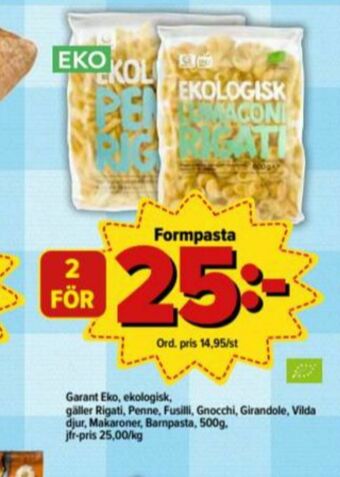 Garant Pasta sorterad
