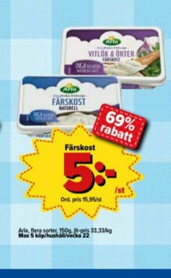 Östenssons Arla Färskost erbjuda
