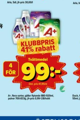 A+ Tvättmedel flytande