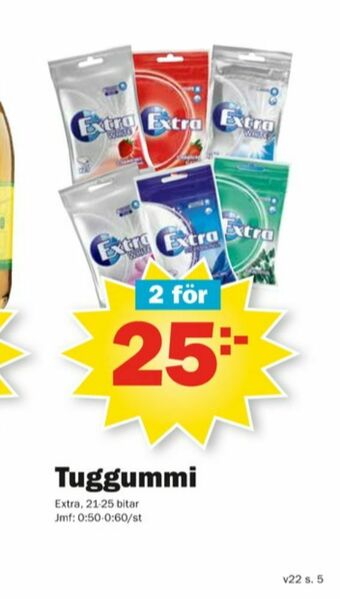 Pekås Extra Tuggummi erbjuda