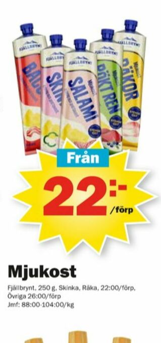 Pekås Fjällbrynt Mjukost erbjuda