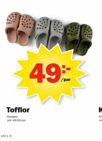 Pekås Swedpro Tofflor erbjuda