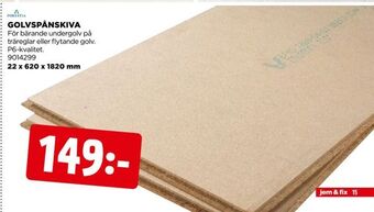 Jem&Fix Golvspånskiva erbjuda