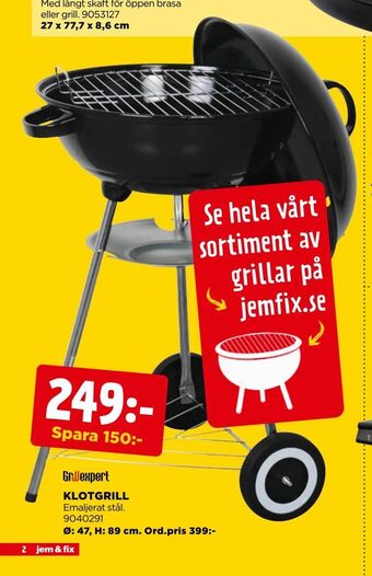 Jem&Fix Klotgrill erbjuda