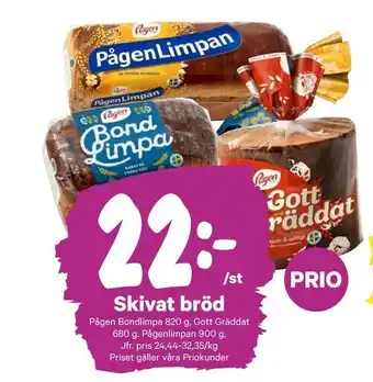 City Gross Skivat bröd erbjuda
