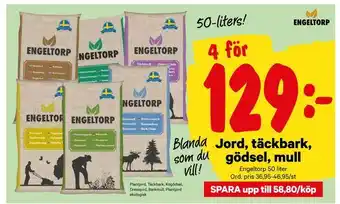 City Gross Jord, täckbark, gödsel, mull erbjuda