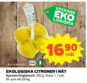 Coop Konsum Ekologiska citroner i nät erbjuda