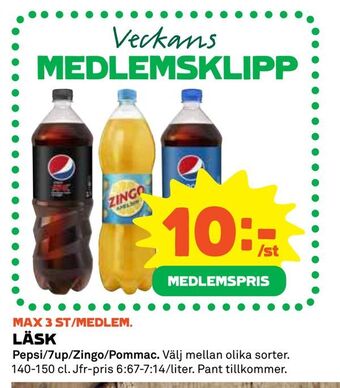 Coop Daglivs Läsk erbjuda
