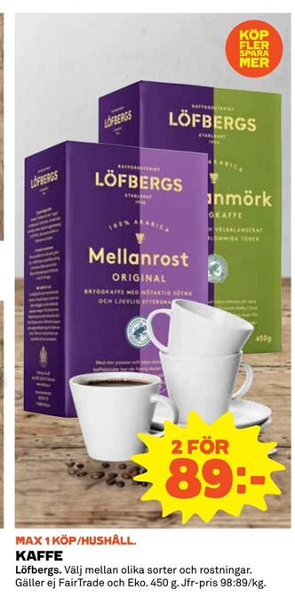 Coop Daglivs Kaffe erbjuda