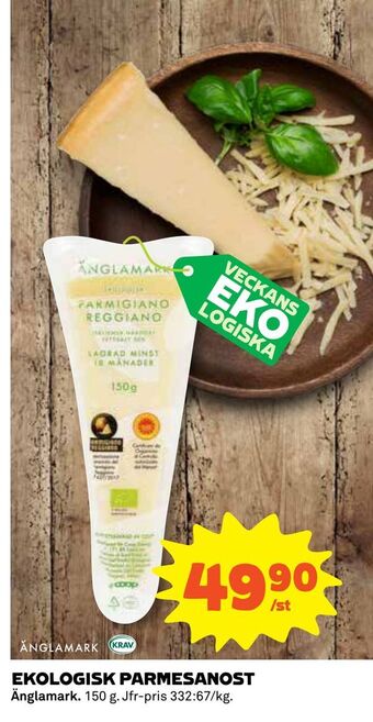 Coop Daglivs Ekologisk parmesanost erbjuda
