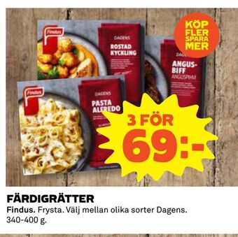 Coop Daglivs Färdigrätter erbjuda