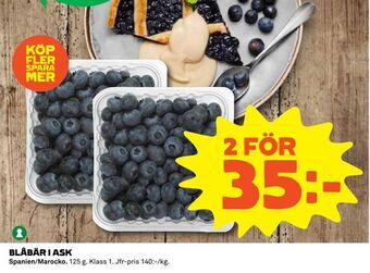 Coop Daglivs Blåbär i ask erbjuda