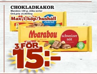Din Mat Chokladkakor erbjuda