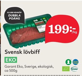 Hemköp Svensk lövbiff erbjuda