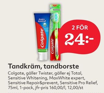 Hemköp Tandkräm, tandborste erbjuda