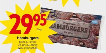 Matöppet Hamburgare erbjuda