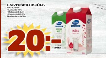 Nelins Laktosfri mjölk erbjuda
