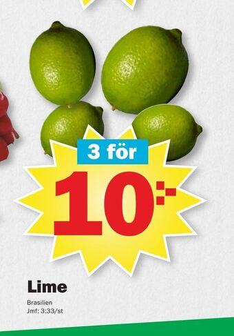 Pekås Lime erbjuda