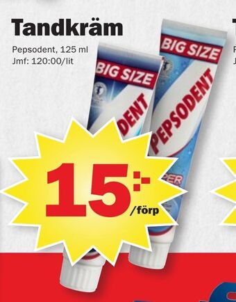 Pekås Tandkräm erbjuda