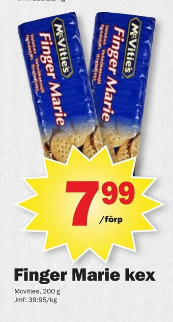 Pekås Finger Marie kex erbjuda