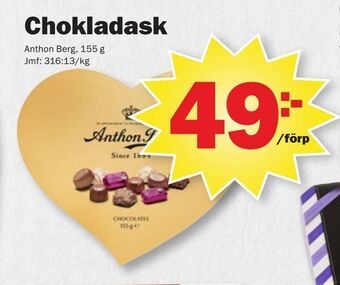 Pekås Chokladask erbjuda