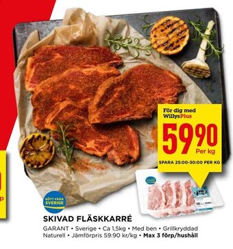 Willys Skivad fläskkarré erbjuda