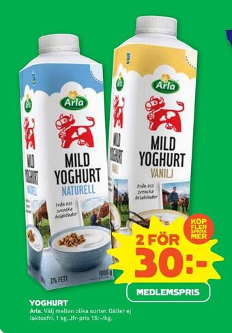 Coop Forum Yoghurt erbjuda