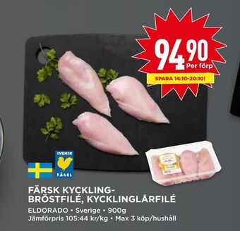 Willys Färsk kycklingbröstfilé, kycklinglårfilé erbjuda