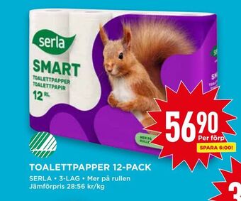 Willys Toalettpapper 12-pack erbjuda