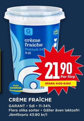 Willys Crème fraîche erbjuda