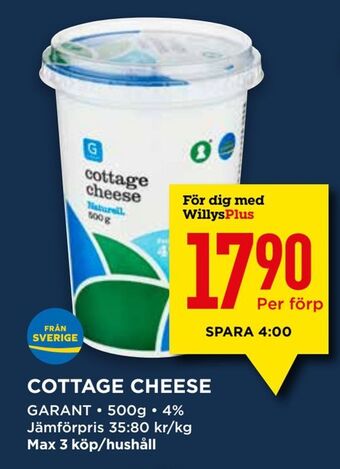 Willys Cottage cheese erbjuda