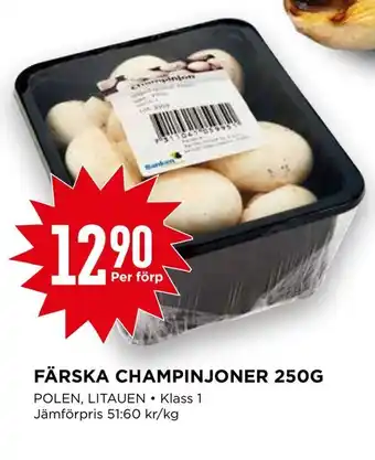 Willys Färska champinjoner 250g erbjuda