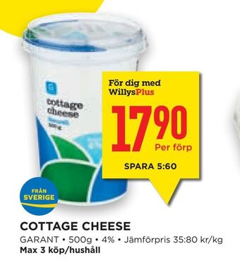 Willys Hemma Cottage cheese erbjuda
