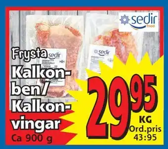 Kalkonben/ Kalkonvingar
