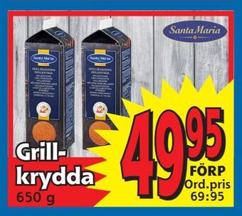 Supergrossen Grillkrydda erbjuda